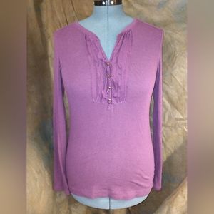 Eddie Bauer purple long sleeve top L